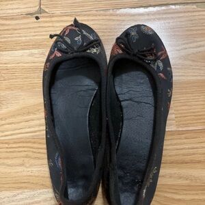 New Look Black Floral Ballet Flats